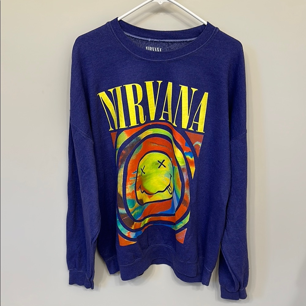 Nirvana Blue Graphic Sweatshirt